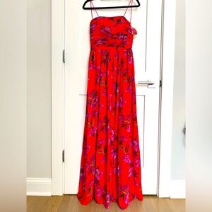 Floral Red Maxi Dress